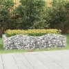 Klenutý gabion vyvýšený záhon 200x100x50 cm pozinkované železo 153550