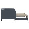 Válenda s přistýlkou tmavě šedá 90 x 200 cm samet 3197064