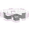 8dílná zahradní sedací souprava a podušky světle šedá polyratan 3249841