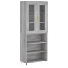 Skříň highboard šedá sonoma 69,5 x 34 x 180 cm kompozitní dřevo 3198711