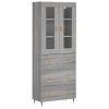 Skříň highboard šedá sonoma 69,5 x 34 x 180 cm kompozitní dřevo 3198391