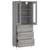 Skříň highboard šedá sonoma 69,5 x 34 x 180 cm kompozitní dřevo 3198391