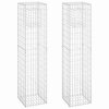 Gabionové sloupky 2 ks 40 x 40 x 180 cm železo 151265