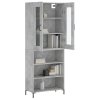 Skříň highboard betonově šedá 69,5x34x180 cm kompozitní dřevo 3198725