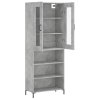 Skříň highboard betonově šedá 69,5x34x180 cm kompozitní dřevo 3198725