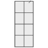 Zástěna do průchozí sprchy čiré ESG sklo 80 x 195 cm černá 151033