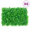  vidaXL Umělý plot s listy kapradiny 6 ks zelený 40 x 60 cm 366646