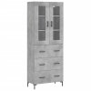 Skříň highboard betonově šedá 69,5x34x180 cm kompozitní dřevo 3198405