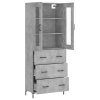 Skříň highboard betonově šedá 69,5x34x180 cm kompozitní dřevo 3198405