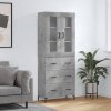 Skříň highboard betonově šedá 69,5x34x180 cm kompozitní dřevo 3198405