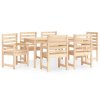7dílný zahradní jídelní set masivní borové dřevo 3154713