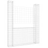 Gabionový koš ve tvaru U se 2 sloupky železo 140 x 20 x 200 cm 151289