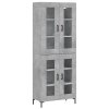 Skříň highboard betonově šedá 69,5x34x180 cm kompozitní dřevo 3198277