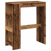 Barový stůl s regály old wood 90x40x103,5 cm kompozitní dřevo 854380
