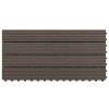 Terasové dlaždice 6 ks WPC 60 x 30 cm 1,08 m² tmavě hnědé 149027