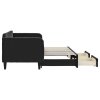 Válenda s přistýlkou a zásuvkami černá 80 x 200 cm samet 3197108