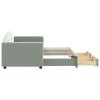 Válenda s přistýlkou a zásuvkami světle šedá 80 x 200 cm samet 3197342