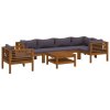 7dílná zahradní sedací souprava s poduškami masivní akácie 3086922