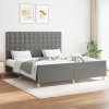 Rám postele bez matrace tmavě šedý 160 x 200 cm textil 3125390