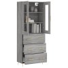 Skříň highboard šedá sonoma 69,5 x 34 x 180 cm kompozitní dřevo 3198399