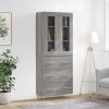 Skříň highboard šedá sonoma 69,5 x 34 x 180 cm kompozitní dřevo 3198399