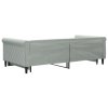 Válenda s přistýlkou světle šedá 100 x 200 cm samet 3197778