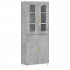 Skříň highboard betonově šedá 69,5x34x180 cm kompozitní dřevo 3198205