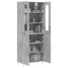 Skříň highboard betonově šedá 69,5x34x180 cm kompozitní dřevo 3198205