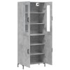 Skříň highboard betonově šedá 69,5x34x180 cm kompozitní dřevo 3198213