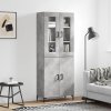 Skříň highboard betonově šedá 69,5x34x180 cm kompozitní dřevo 3198213