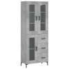 Skříň highboard betonově šedá 69,5x34x180 cm kompozitní dřevo 3198597