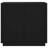 Příborník černý 80 x 34 x 75 cm kompozitní dřevo 819885