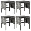 6dílný zahradní jídelní set s poduškami šedý polyratan 3186651