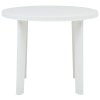 Zahradní stůl bílý 89 cm plast 48805