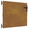 Zahradní branka 85 x 125 cm z corten oceli čtvercový design 153257