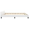 Rám postele s čelem bílý 160x200 cm umělá kůže 3125458