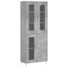 Skříň highboard betonově šedá 69,5x34x180 cm kompozitní dřevo 3198589