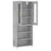 Skříň highboard betonově šedá 69,5x34x180 cm kompozitní dřevo 3198717