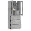 Skříň highboard betonově šedá 69,5x34x180 cm kompozitní dřevo 3198397
