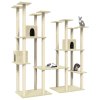 Škrabadlo pro kočky se sisalovými sloupky krémové 174 cm 171533