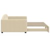 Válenda s přistýlkou krémová 100 x 200 cm textil 3197197
