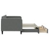 Válenda s přistýlkou a zásuvkami tmavě šedá 80 x 200 cm textil 3196848