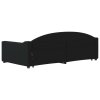 Válenda s přistýlkou černá 100 x 200 cm textil 3197537