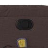 Zvedací masážní polohovací křeslo tmavě hnědé textil 3204997