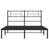 Kovový rám postele s čelem černý 120 x 200 cm 355265