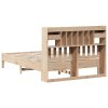 Postel s knihovnou bez matrace 135 x 190 cm masivní borovice 3322924