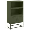 Skříň highboard olivově zelená 68,5 x 38,5 x 123,5 cm ocel 846504