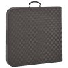 Skládací zahradní stůl hnědý 120x60x74 cm HDPE ratanový vzhled 44553