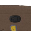 Masážní polohovací křeslo hnědé textil 374160