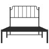 Kovový rám postele s čelem černý 100 x 200 cm 373882